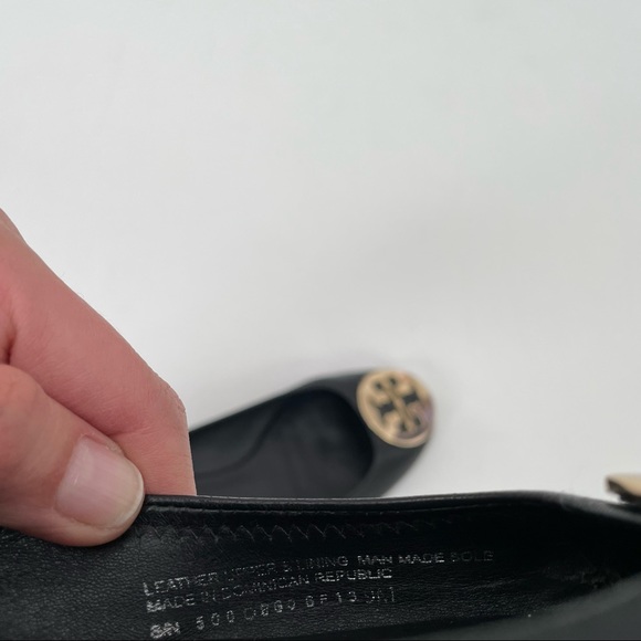 TORY BURCH Minnie travel ballet flats gold logo - Picture 9 of 10